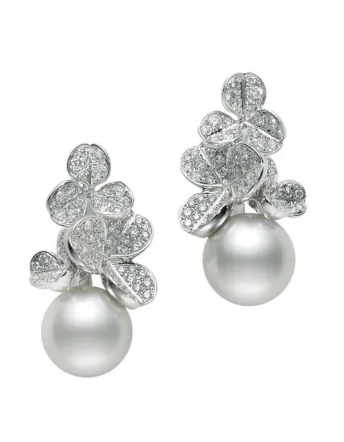Women Jewellery  MIKIMOTO, Fortune Leaves Collection, SKU: PE1636NDW | watchphilosophy.co.uk
