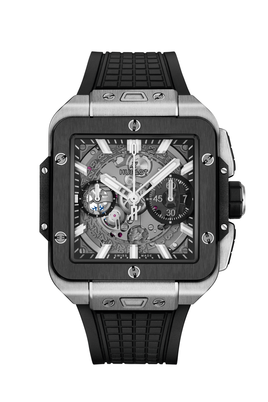 Men's watch / unisex  HUBLOT, Square Bang Unico Titanium Ceramic / 42mm, SKU: 821.NM.0170.RX | watchphilosophy.co.uk