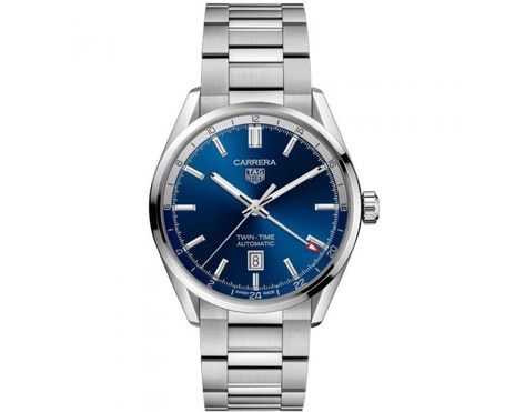 Men's watch / unisex  TAG HEUER, Carrera Twin-Time / 41mm, SKU: WBN201A.BA0640 | watchphilosophy.co.uk